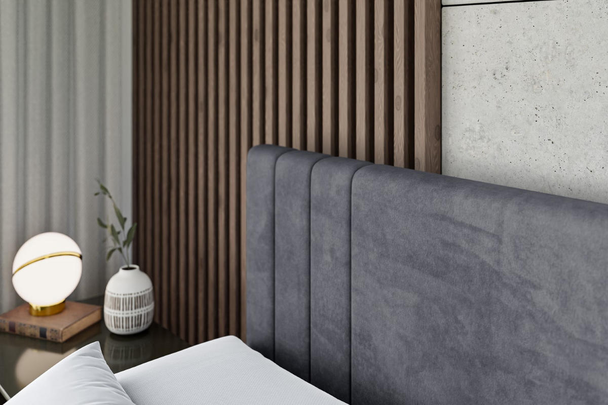 BOXBETT CELESTIA-Z - 160x200 cm - H3 - Dunkelgrau - Dunkelgrau, Holzwerkstoff (160/200cm) - ALTDECOR