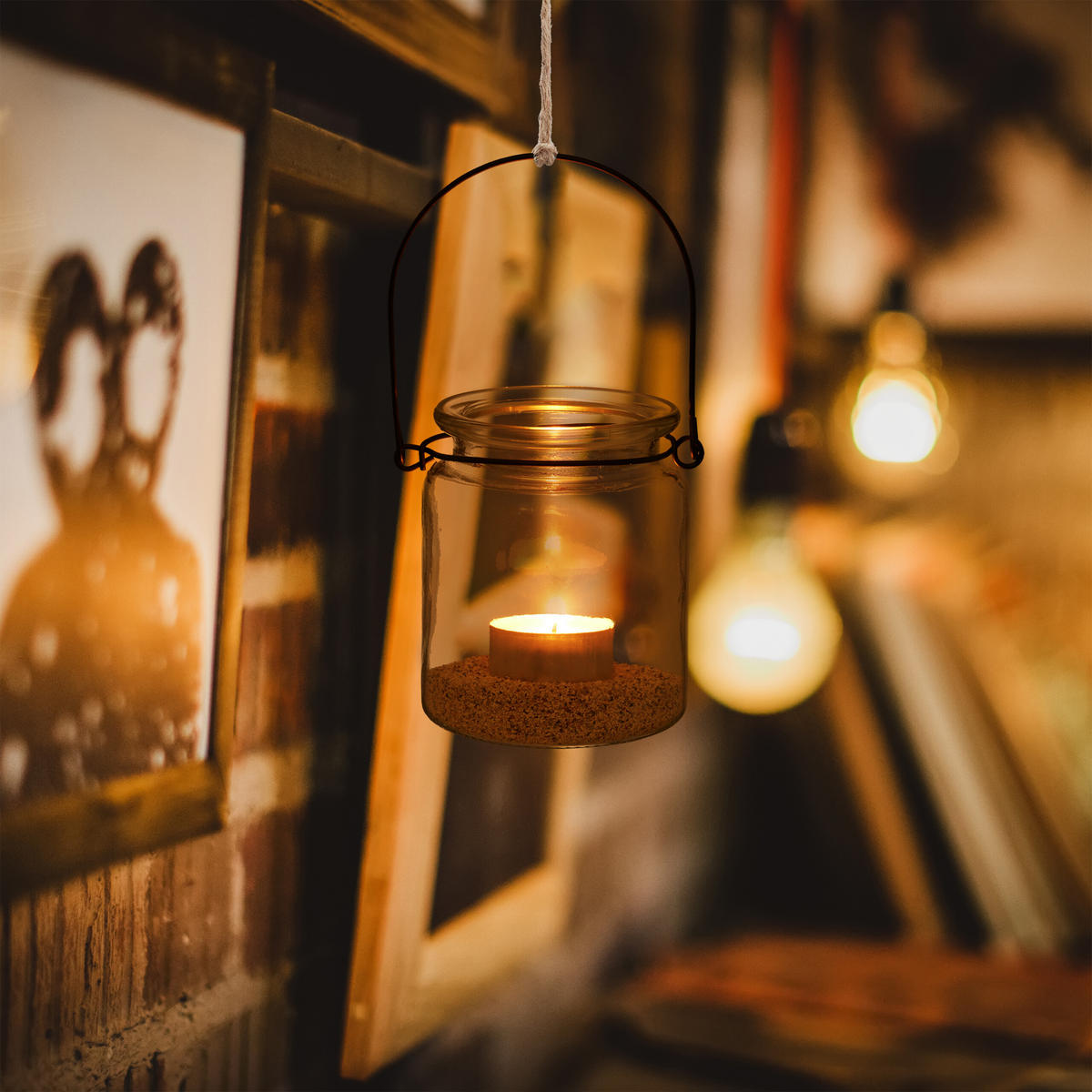 12xWINDLICHT - Transparent, Glas/Metall (9.5cm) - Relaxdays