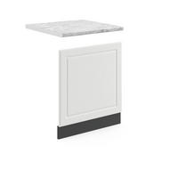FRONTBLENDE R-Line Weiß Landhaus 60 cm, AP Marmor - Anthrazit/Weiß, Holzwerkstoff (60/57.2/1.6cm) - Vicco
