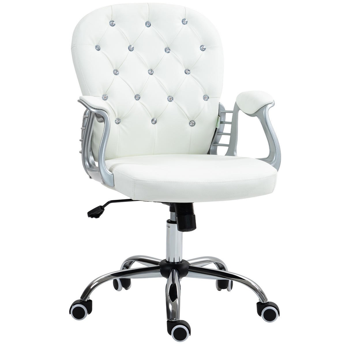 BÜROSTUHL DE-05172 Ergonomisch, Armlehnen & gepolstert Weiß - Weiß, Metall (60.5/103/59.5cm) - ComfortXL