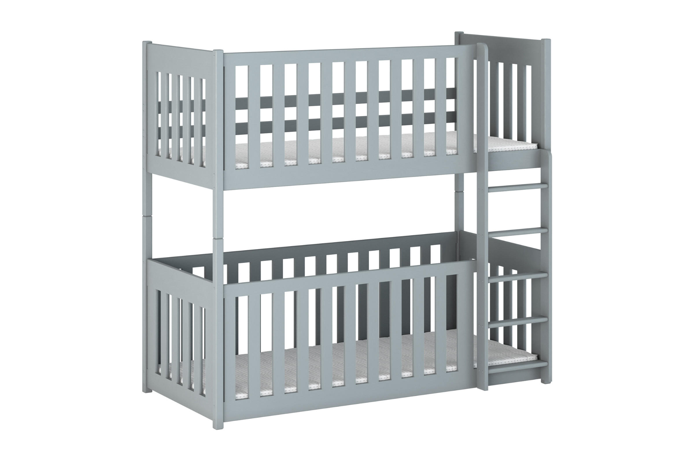 ETAGENBETT CORA 90/200 Grau mit vollem Rausfallschutz - Grau, Holz/Holzwerkstoff (90/200cm) - Deine Möbel 24