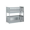 ETAGENBETT CORA 90/200 Grau mit vollem Rausfallschutz - Grau, Holz/Holzwerkstoff (90/200cm) - Deine Möbel 24