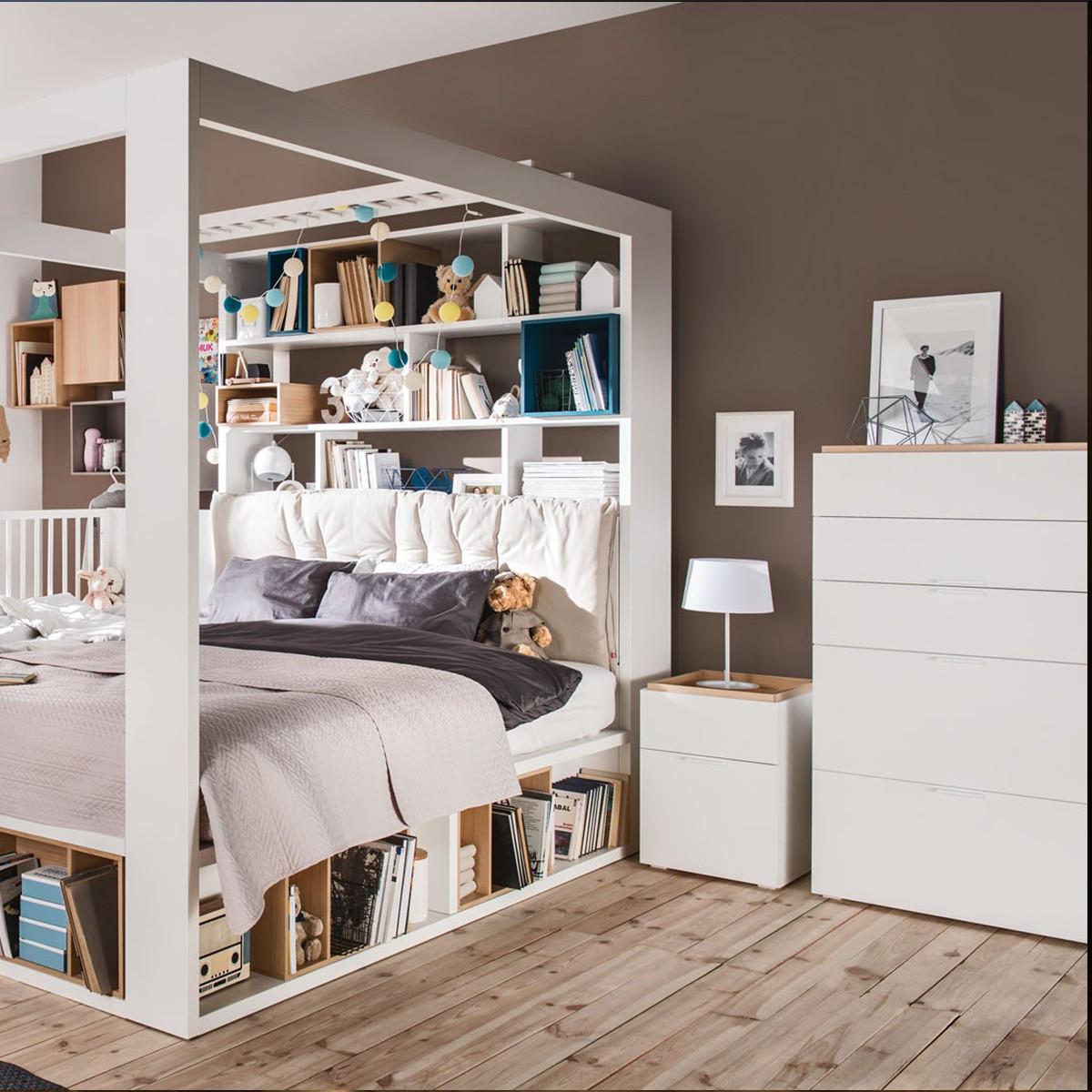 KOMMODE 5 Schubladen weiß - 4YOU - 75/42/126,5 cm - Weiß, Holzwerkstoff (42/126.5/75cm) - Calicosy