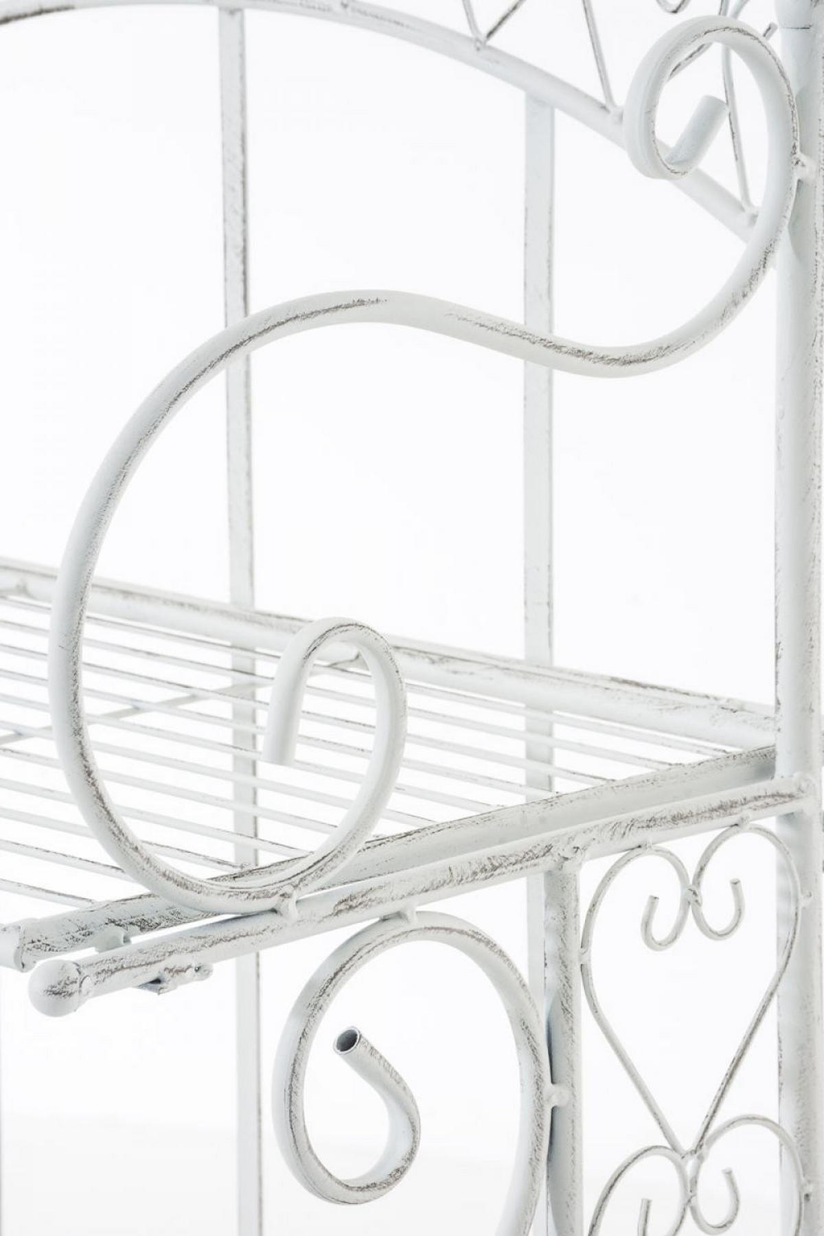 STANDREGAL Metall Antik Weiß - Perlmutt, Metall (61/153/33cm) - CLP