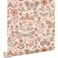 TAPETE Blumen & Schmetterlinge 50 x 900 cm - Pink, Papier (50/0.1cm) - ESTAhome