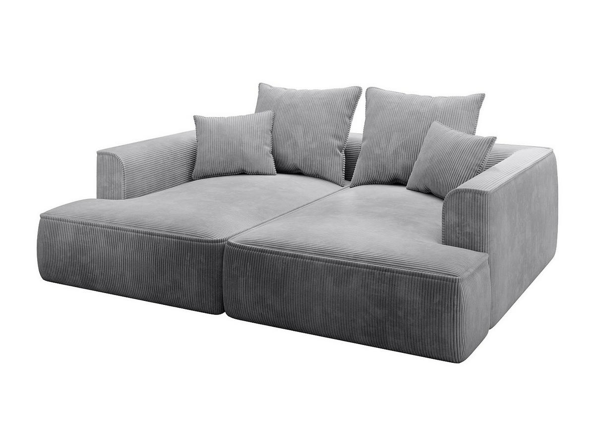 SOFA - 3 Personen - samt - hellgrau Pineta - Hellgrau, Textil (230/67/180cm) - Vente-Unique