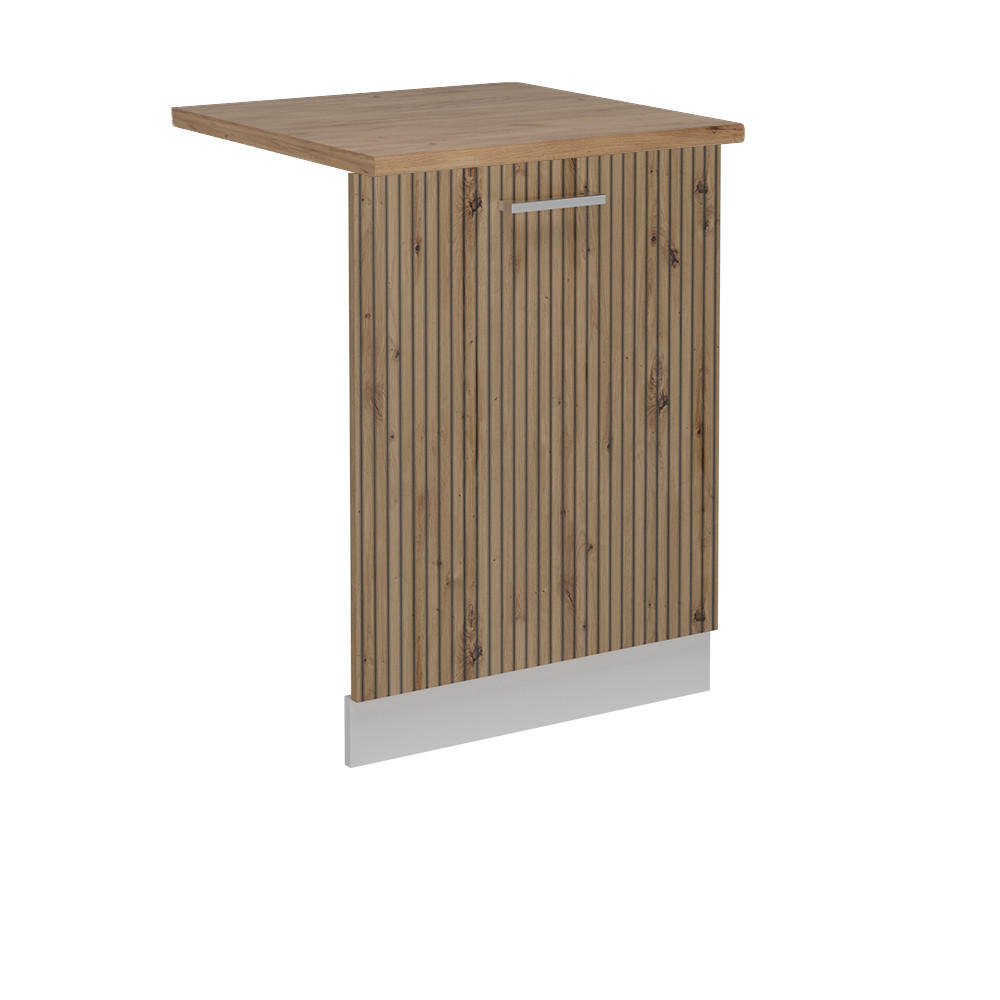 GESCHIRRSPÜLBLENDE R-Line Artisan-Eiche 60 cm , AP Eiche - Weiß/Eiche Artisan, Holzwerkstoff (60/81.8/1.6cm) - Vicco