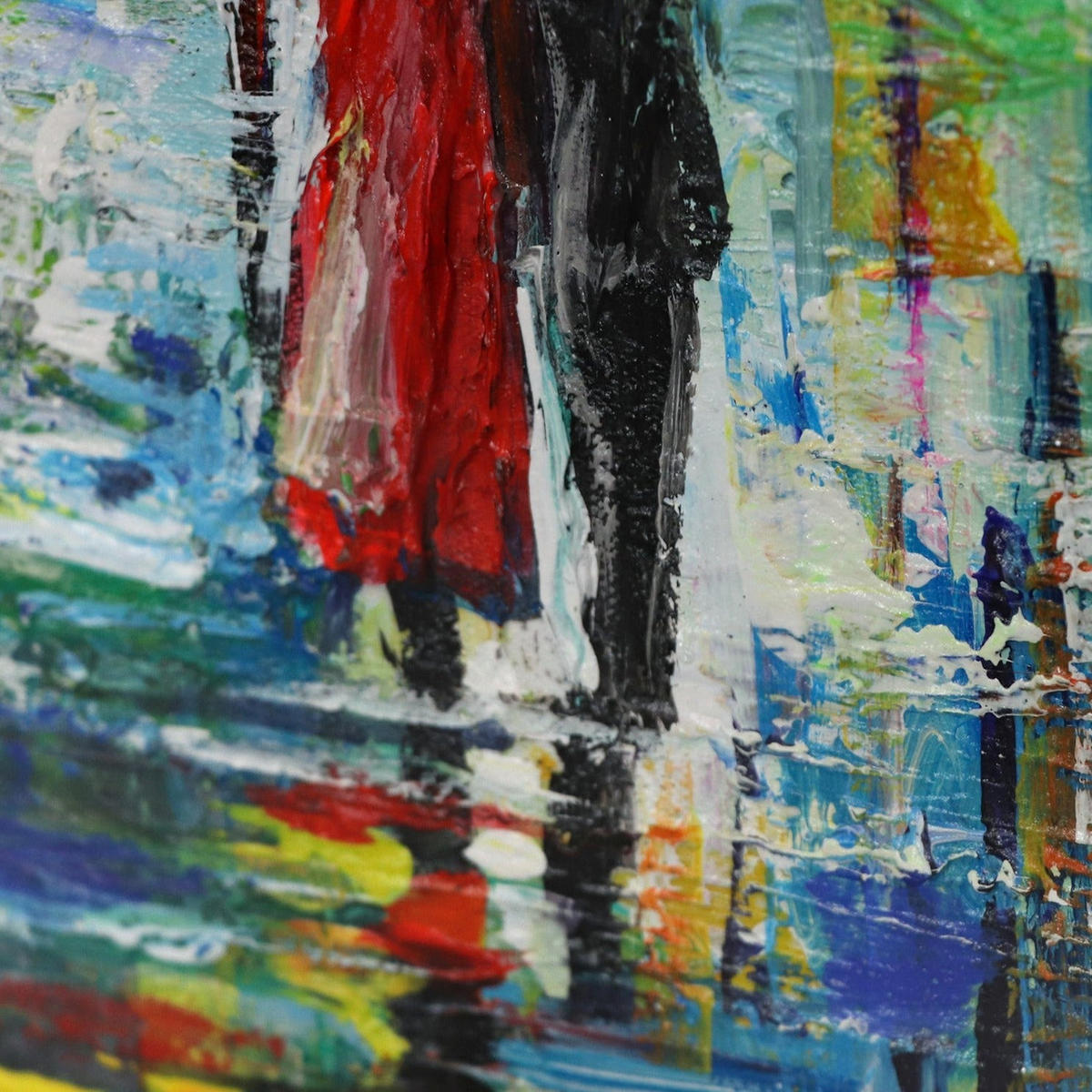 GEMÄLDE Nachts in Paris Schattenfugenrahmen Schwarz 120x80 cm - Schwarz, Holz (120/80cm) - YS-art gallery