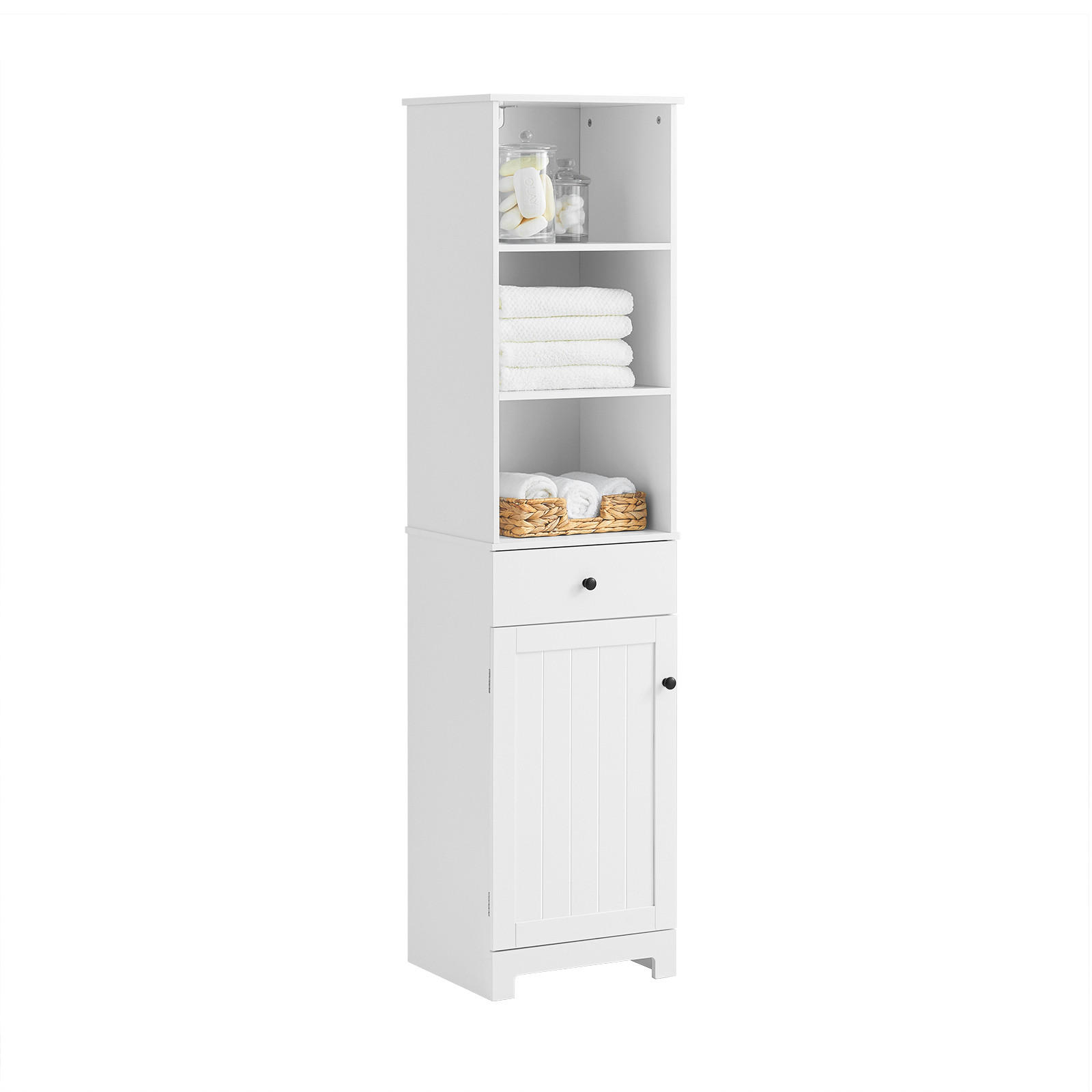 HOCHSCHRANK Weiß - Weiß, Holzwerkstoff (40/161/35cm) - SoBuy