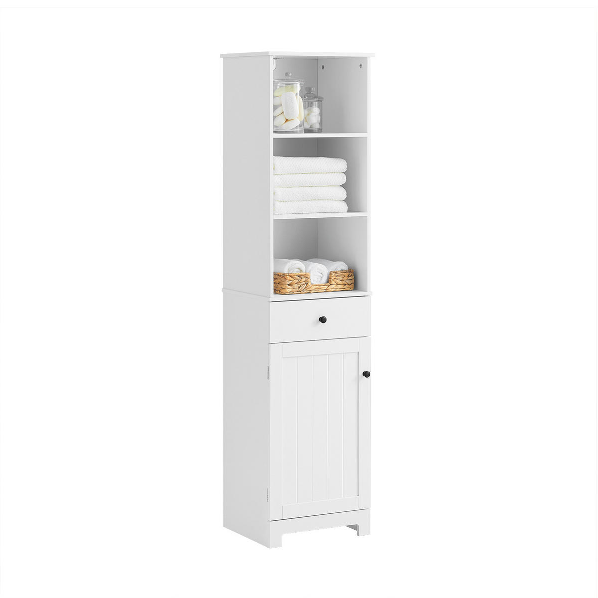 HOCHSCHRANK Weiß - Weiß, Holzwerkstoff (40/161/35cm) - SoBuy