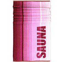 SAUNAHANDTUCH Oslo Rosa – Weinrot 85x200 cm - Weinrot/Rosa, Naturmaterialien (85/200cm) - Lashuma