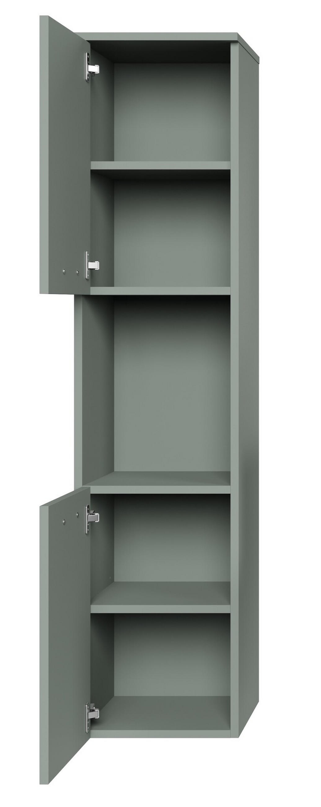 BADEZIMMERSCHRANK Montreal mit 2 Türen Grün Matt - 30 x 30 x 130 cm - Grün, Holz (30/131/30cm) - Badplaats