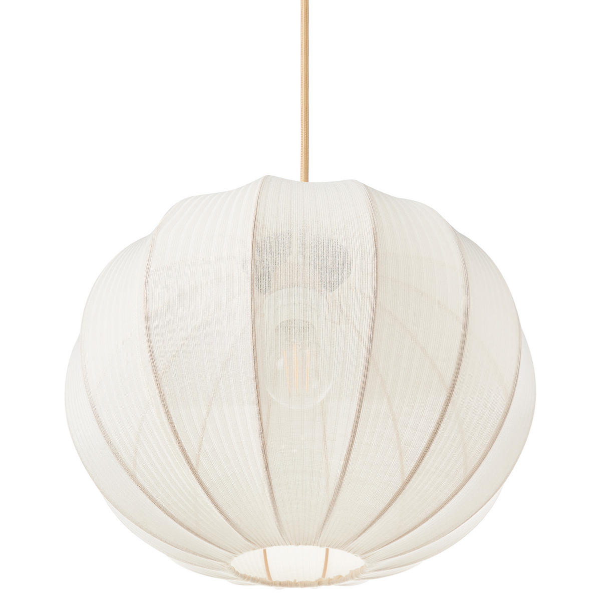 HÄNGELEUCHTE Weiß Marieta - Weiß, Textil (35/35/82cm) - Beliani