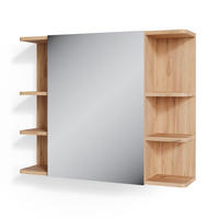 BADSPIEGELSCHRANK Fynn Eiche 79.6 x 64 cm - Eichefarben, Holzwerkstoff (79.6/64/21.2cm) - Vicco