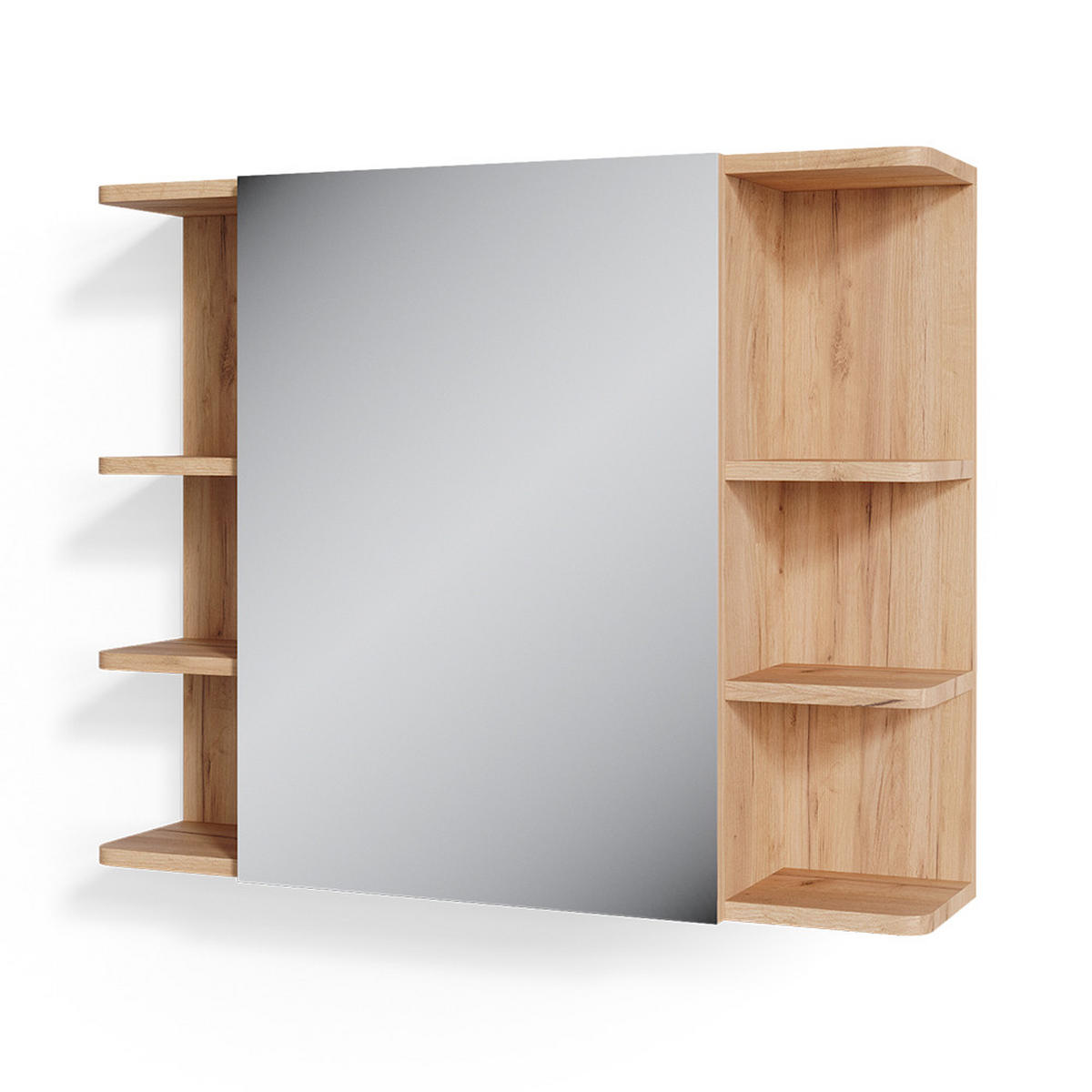 BADSPIEGELSCHRANK Fynn Eiche 79.6 x 64 cm - Eichefarben, Holzwerkstoff (79.6/64/21.2cm) - Vicco