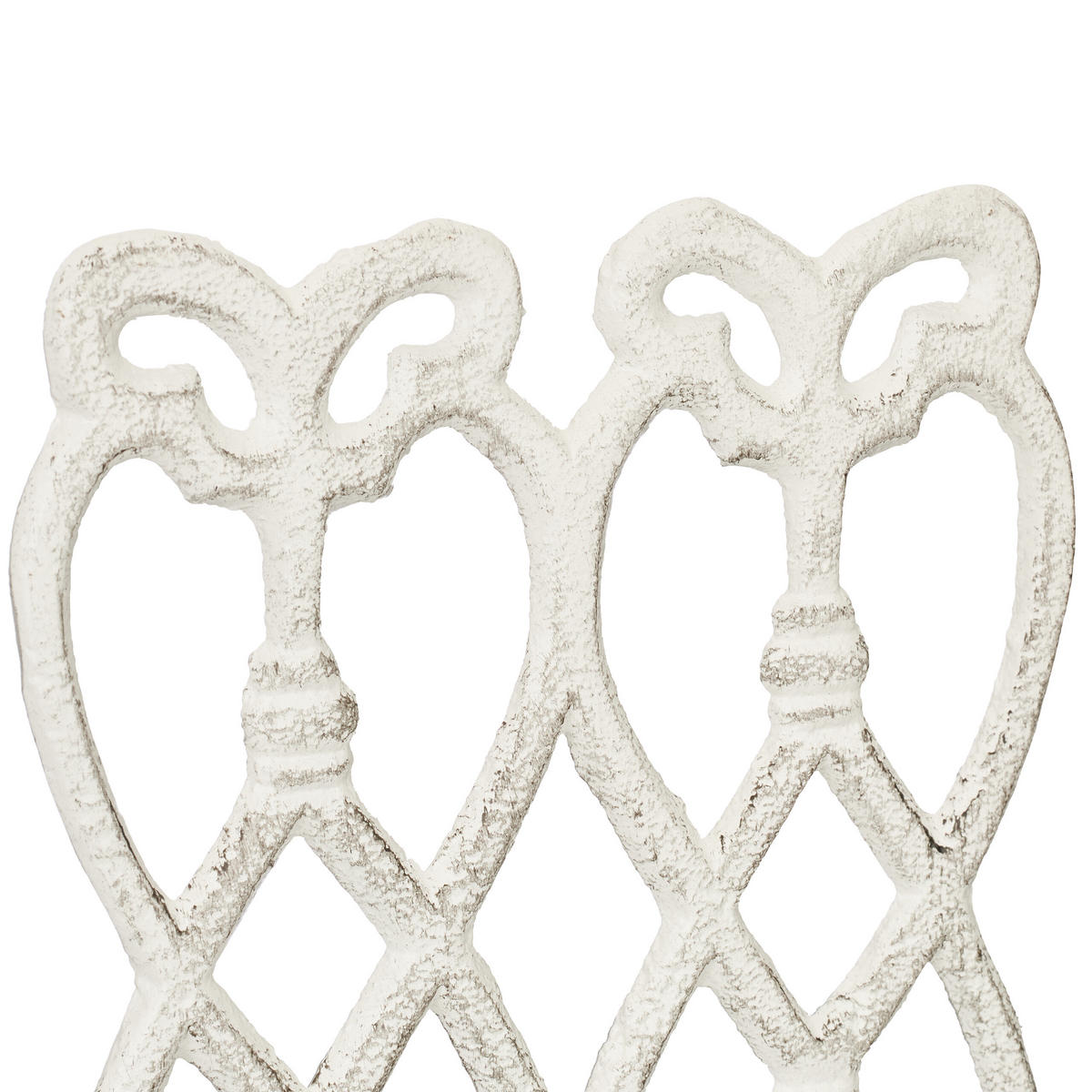 2XBEETEINFASSUNG - Weiß, Metall (14.5/25/1cm) - Relaxdays