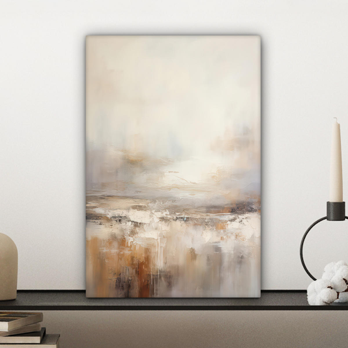 LEINWANDBILD - Kunst - Industriell - Grau - Braun - Abstrakt - 20x30 - Bilder - Sandfarben, Textil (20/30cm) - MuchoWow