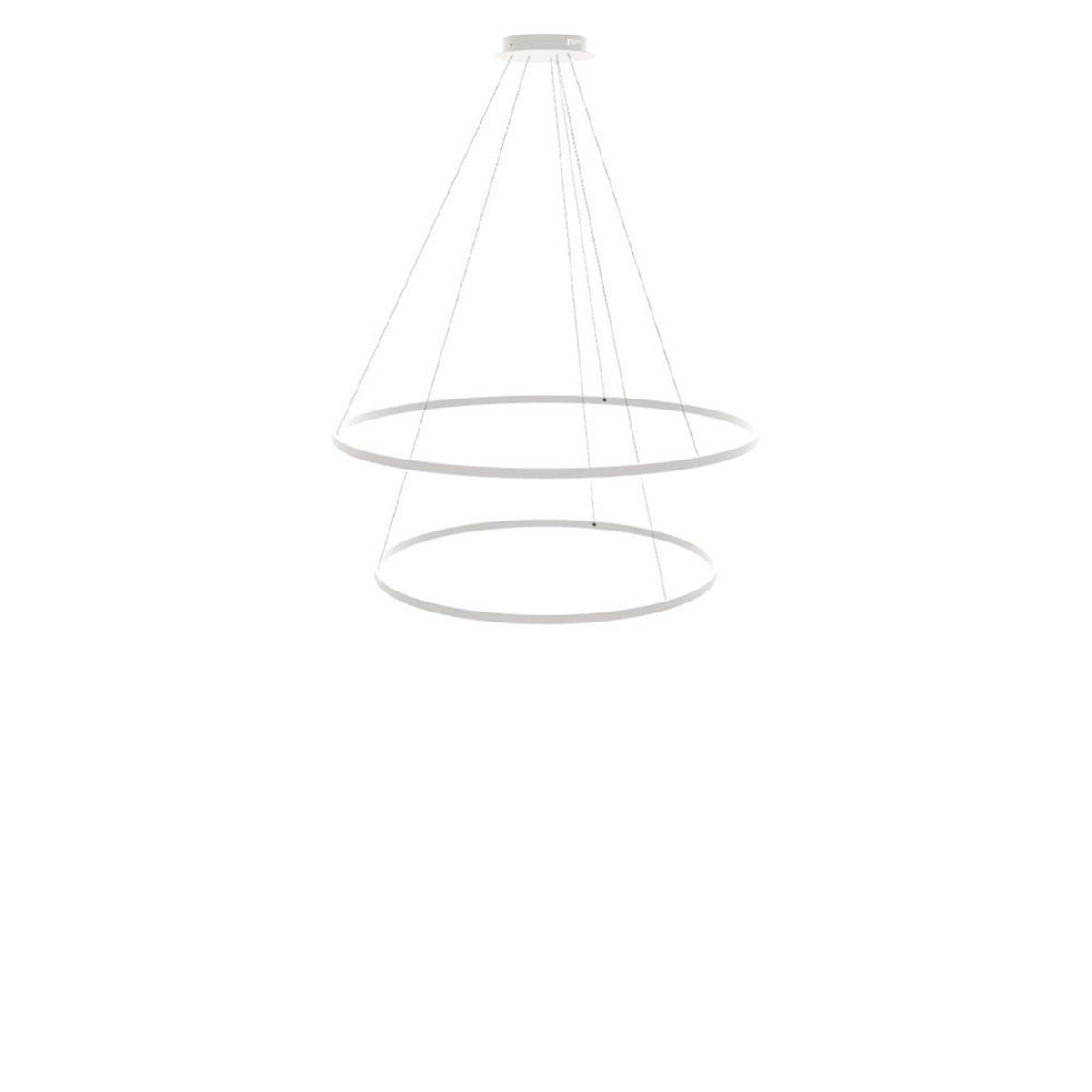 LED-HÄNGELAMPE 2er Ring Weiß Ø 120 | 100cm - Weiß, Metall (1.3/120/3.3cm) - s.luce