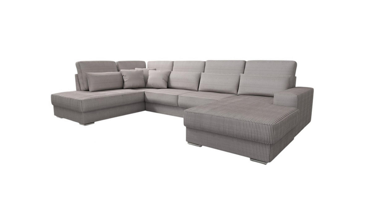 WOHNLANDSCHAFT Nevio In Scala - Graubraun, Holzwerkstoff/Textil (401/88/226cm) - Fun Möbel