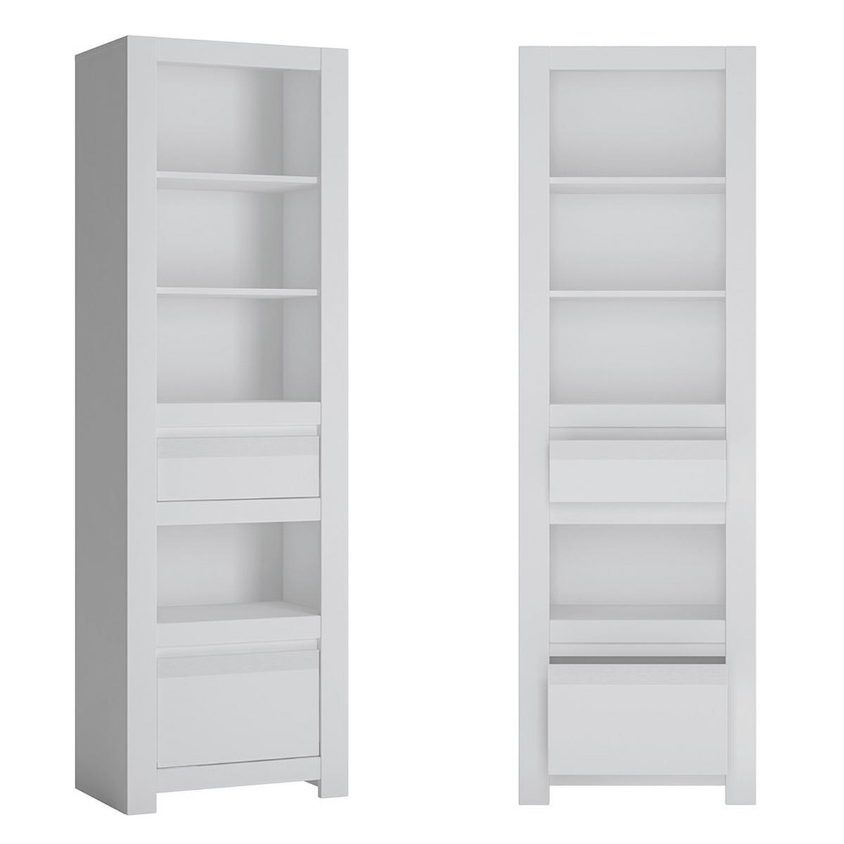 WOHNZIMMER-SET 4-TLG. Nava-129 - Weiß, Holzwerkstoff (475/198/42cm) - Lomado