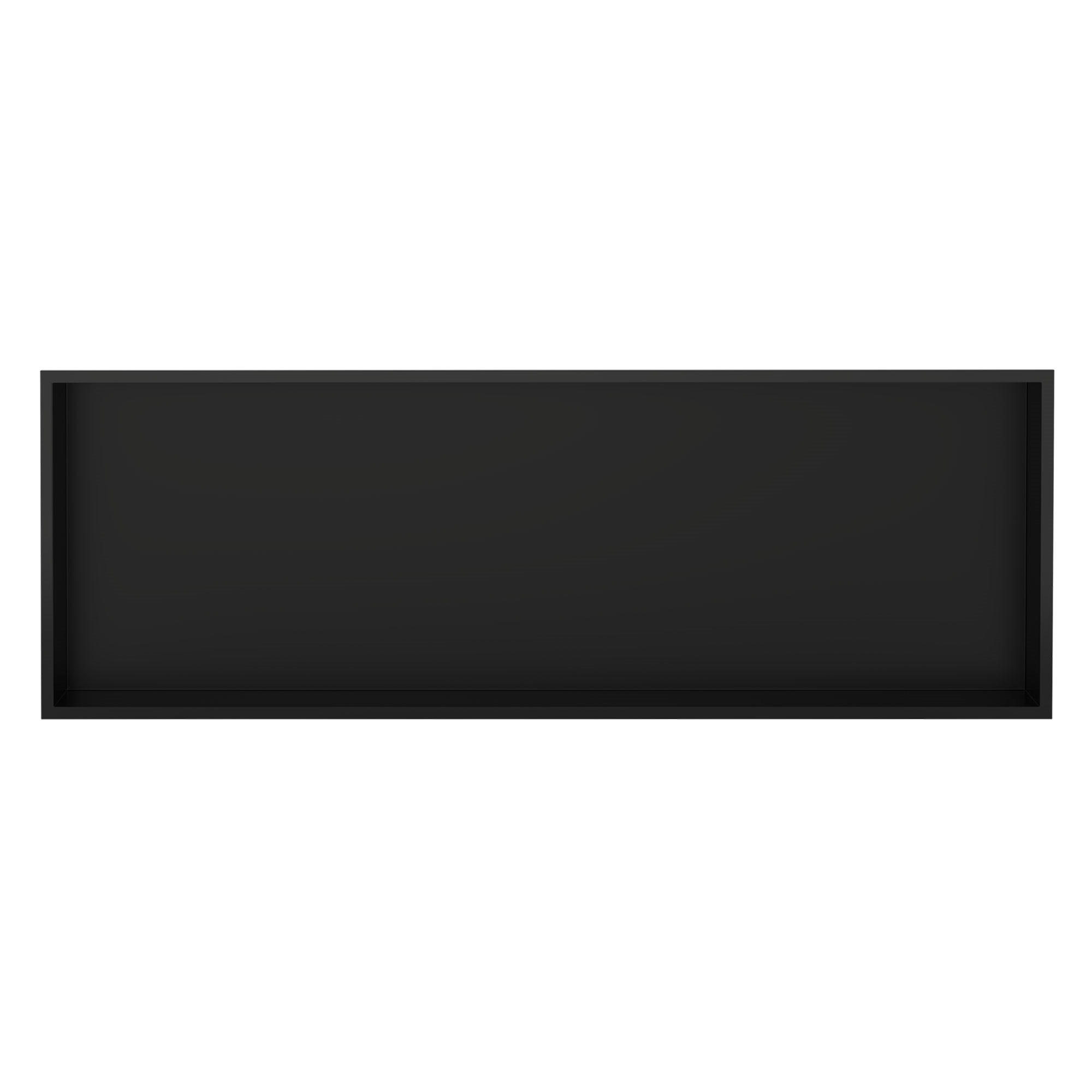 DUSCHNISCHE Schwarz 90/30 cm - Schwarz, Metall (32/10/92cm) - LuxeBath