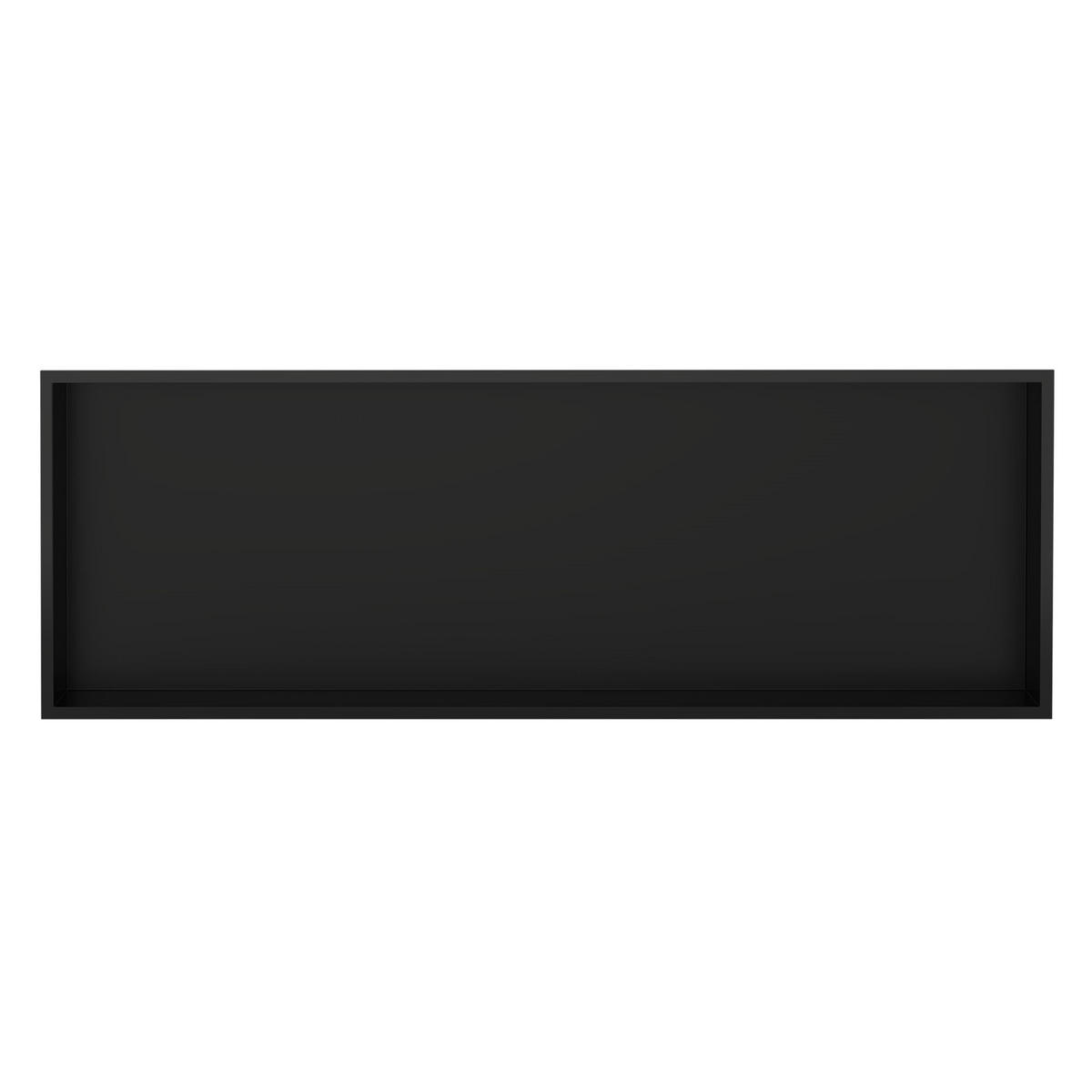 DUSCHNISCHE Schwarz 90/30 cm - Schwarz, Metall (32/10/92cm) - LuxeBath