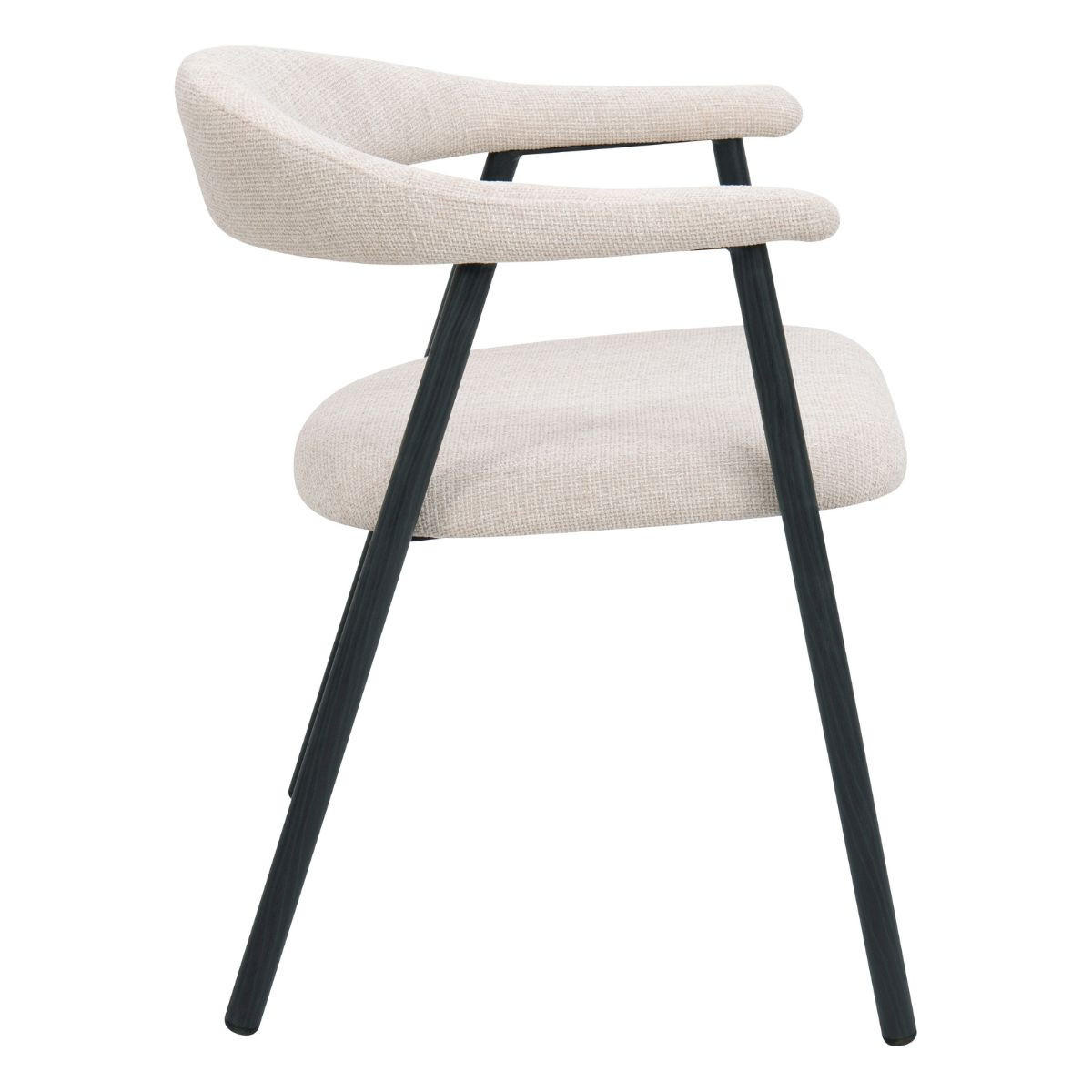 ESSZIMMERSTUHL 2er Set aus Stoff, beige - Beige, Textil (56/76/54cm) - Giga Meubel