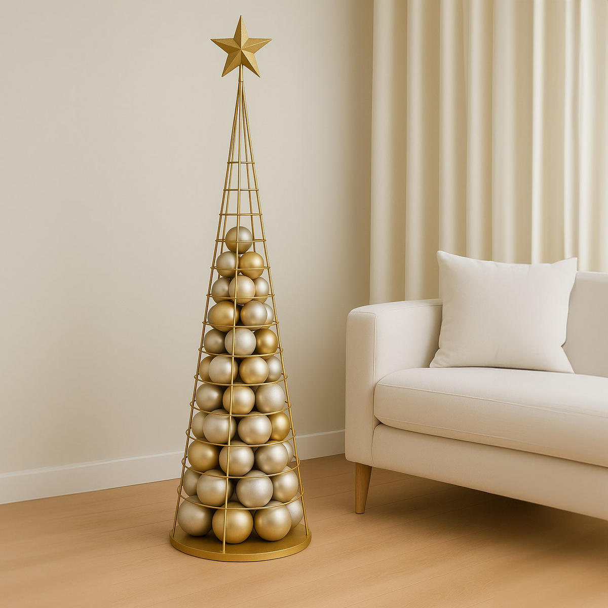 DEKO-BAUM Gold - Goldfarben, Metall (38/160cm) - MCW