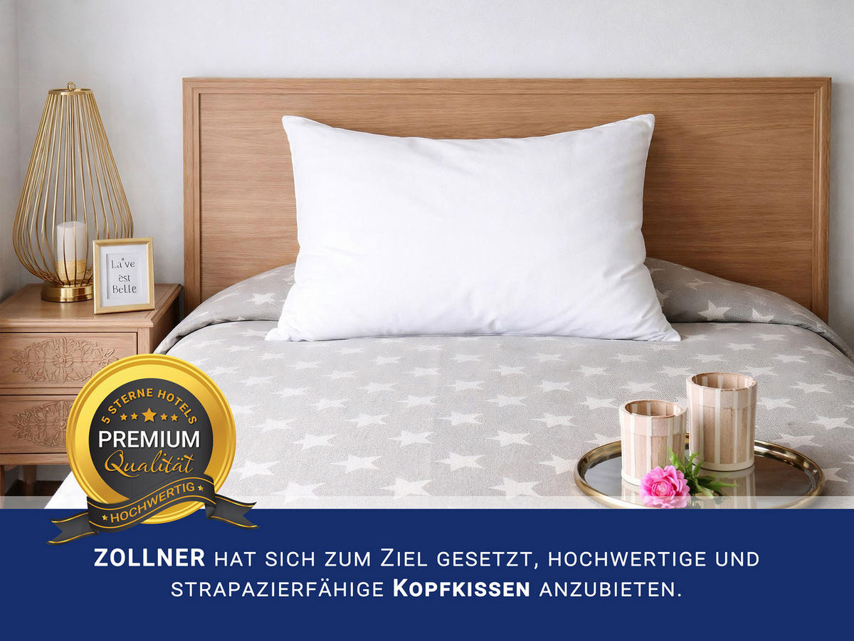 KISSEN, 60x80 cm, 65% Polyester, 35% Baumwolle, Weiß - Weiß, Textil (60/80cm) - Zollner