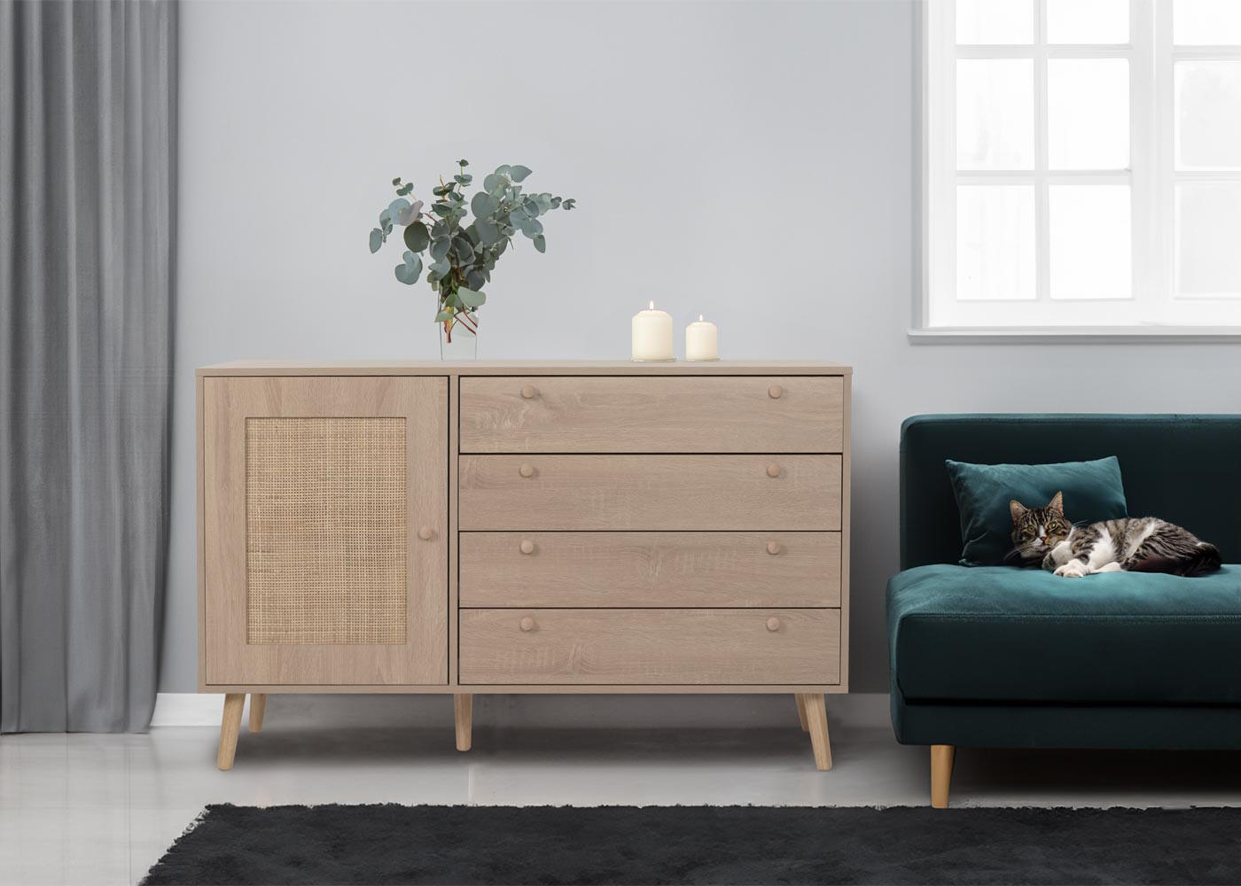 SIDEBOARD Braun - Braun, Holz (120/77/38cm) - MCW
