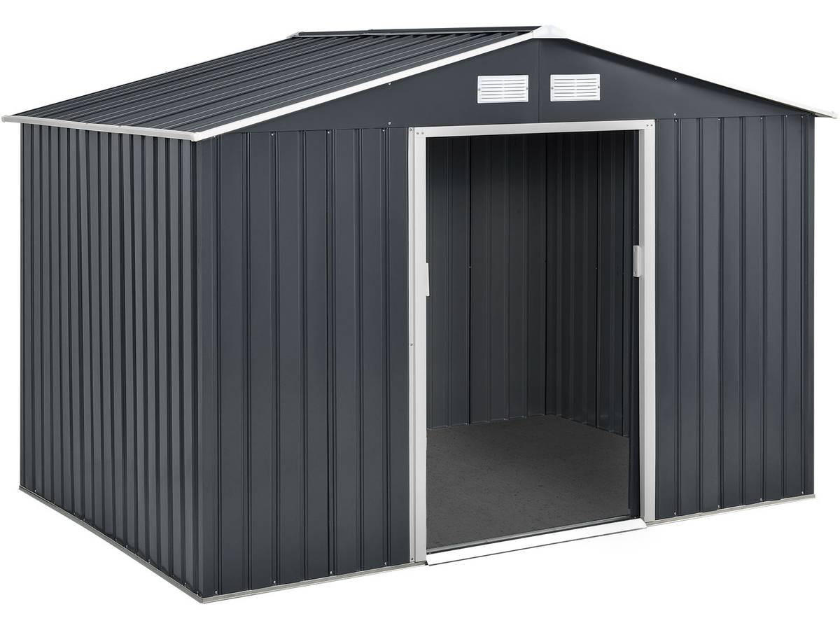 Habitat Garten Metall-Gartenhaus Grau 277x202x191 cm