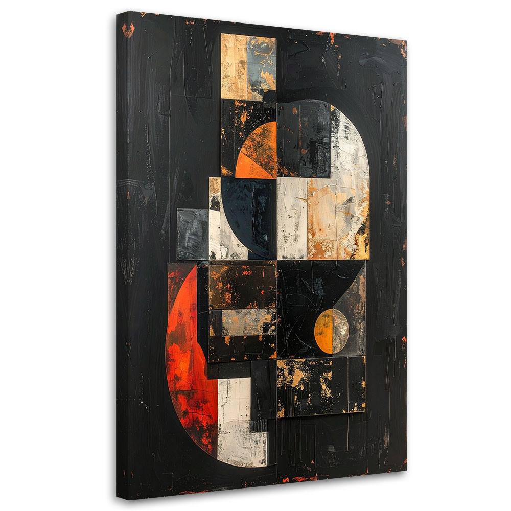 LEINWANDBILD Abstraktion 40x60cm - Schwarz, Textil (40/60cm) - Feeby