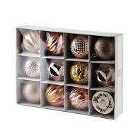 WEIHNACHTSKUGEL-SET SANTA LILA 12-tlg Kupfer 6cm Kunststoff - Kupferfarben, Kunststoff (24.5/6/6cm) - Mondex