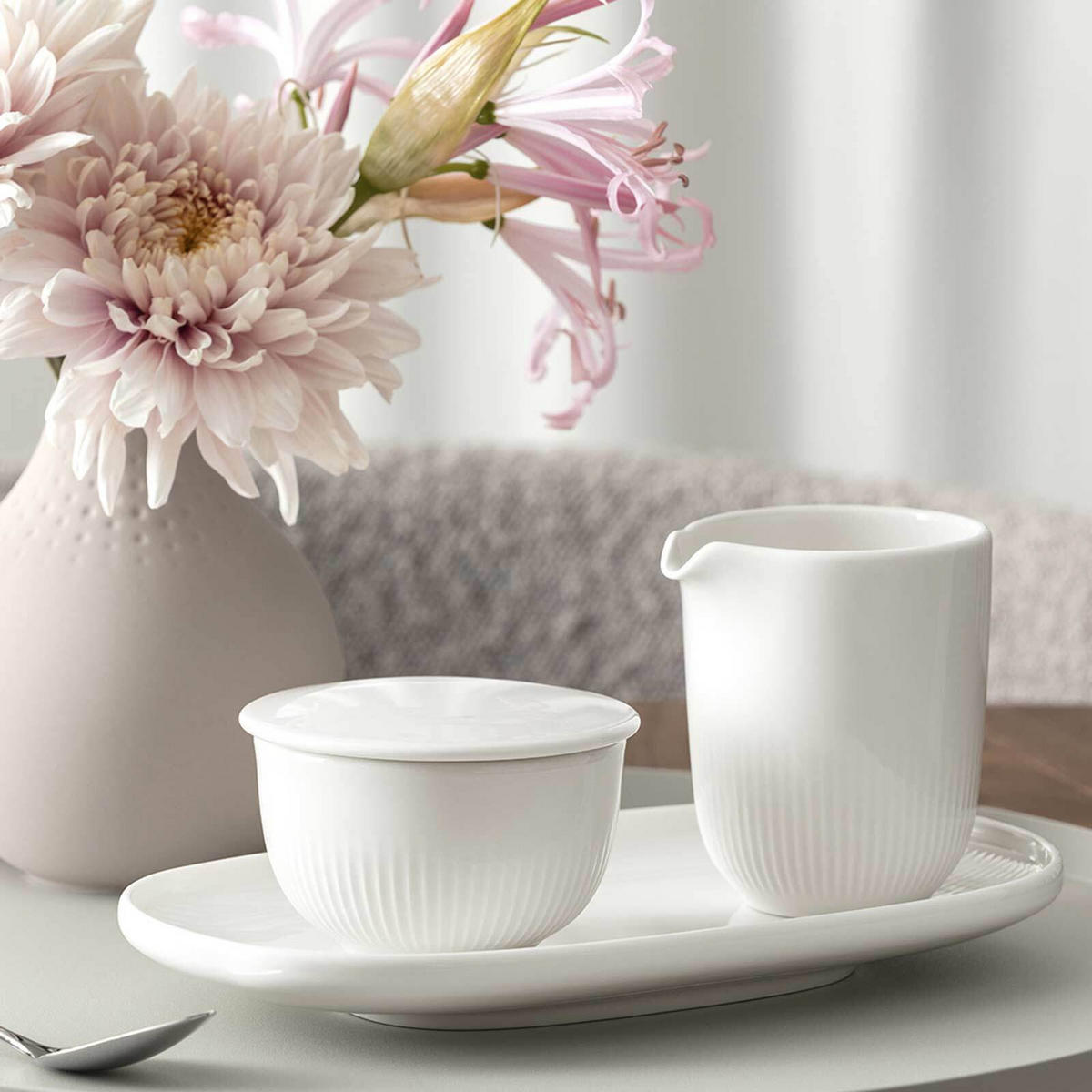 MILCH- UND ZUCKER-SET Afina weiß - Weiß, Keramik (1/1cm) - Villeroy & Boch
