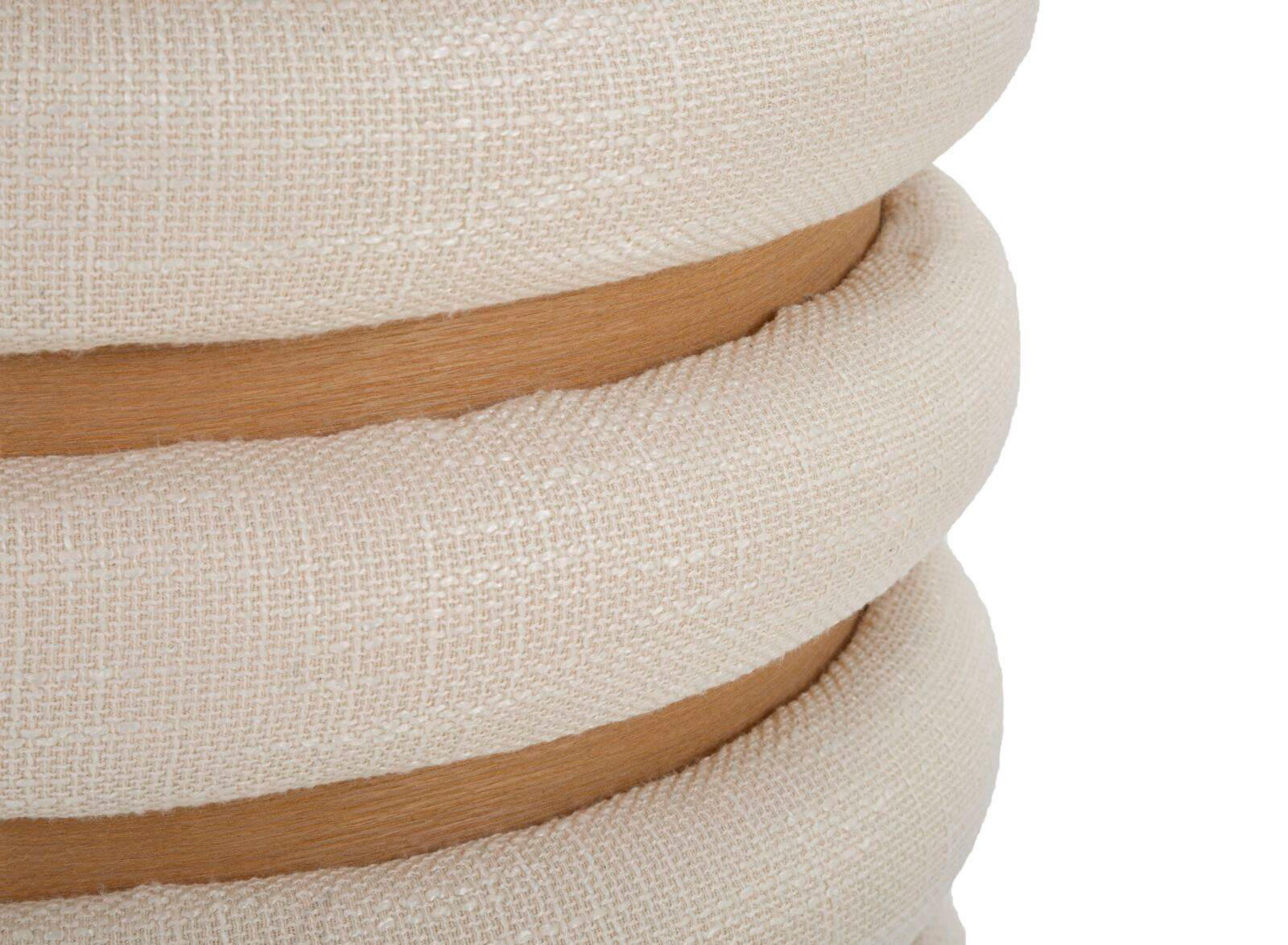 POUF Damasco Ø 40 cm - Beige, Holzwerkstoff (40/42/40cm) - Mauro Ferretti