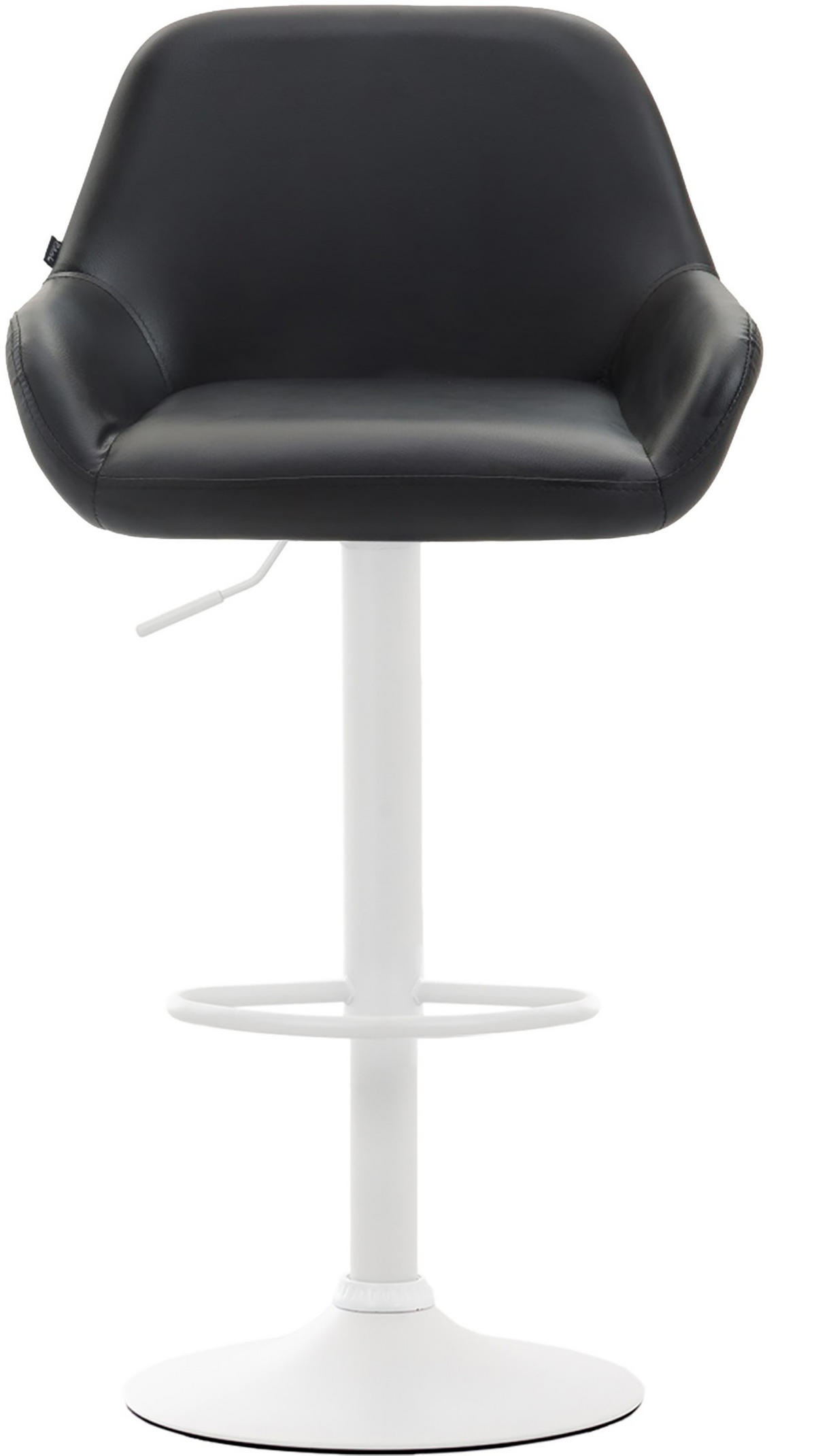 BARHOCKER Braga Kunstleder 89-109x51x52 cm schwarz - Schwarz, Leder (51/89/52cm) - furnicato