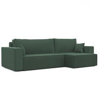 ECKSOFA mit Schlaffunktion und Bettkasten, Grün - Grün, Holzwerkstoff/Textil (145/276cm) - Idohome