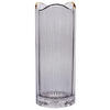 BLUMENVASE Glas grau Perdiki - Grau, Glas (30cm) - Beliani