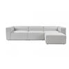 ECKSOFA beidseitig montierbar - Schwarz/Grau, Holz/Kunststoff (296/185cm) - myHomelando