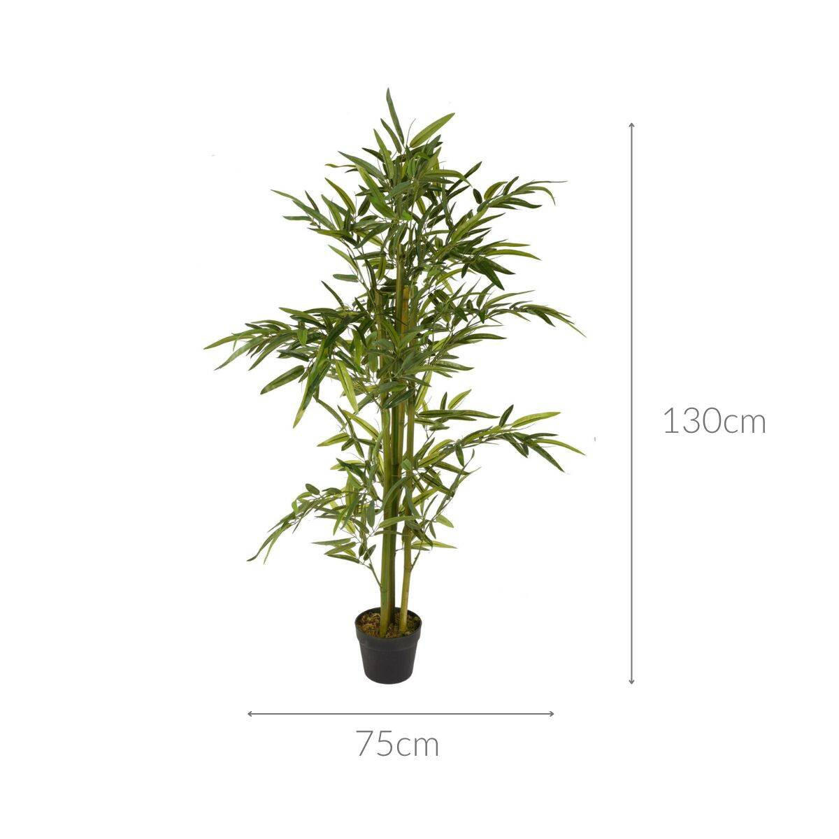 BAMBUSBAUM 130 cm - Grün, Kunststoff (130cm)