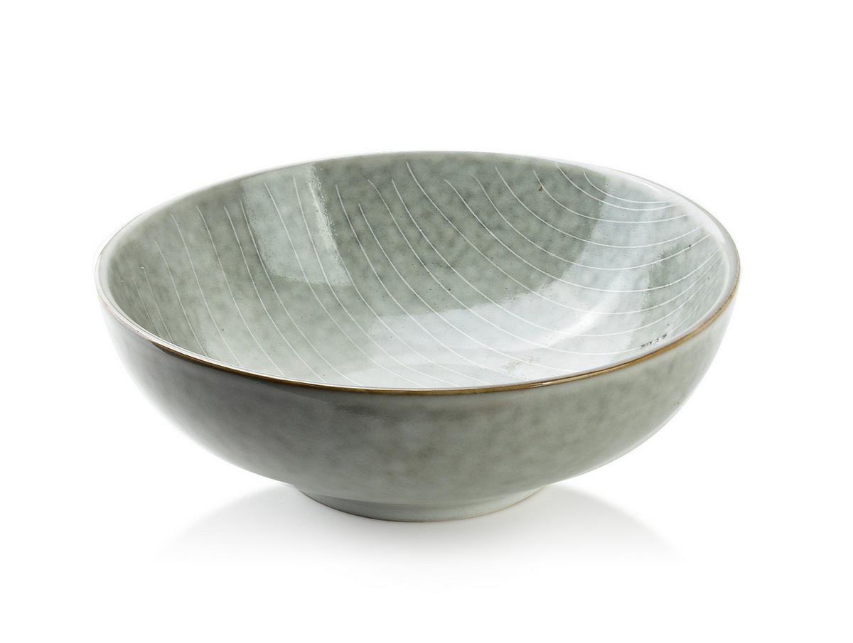 SCHALE Basic Nature Grau 17/17/6 cm Keramik - Grau, Keramik (17cm) - Mondex