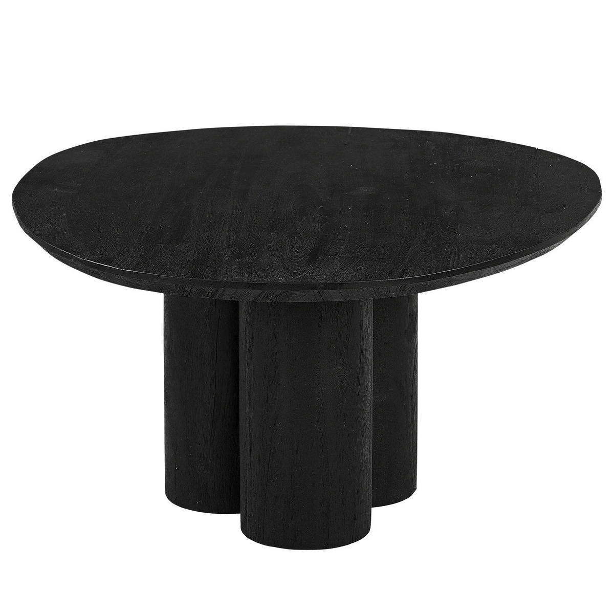 COUCHTISCH - Akazie massiv Schwarz - Schwarz/Akaziefarben, Holz (78/78/37cm) - home24