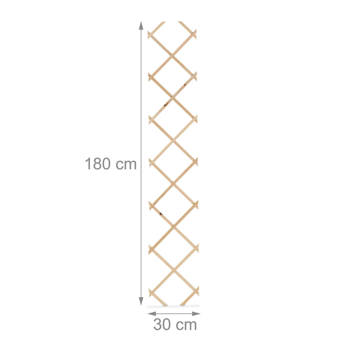 3XRANKGITTER - Hellbraun, Holz (30/180/1cm) - Relaxdays