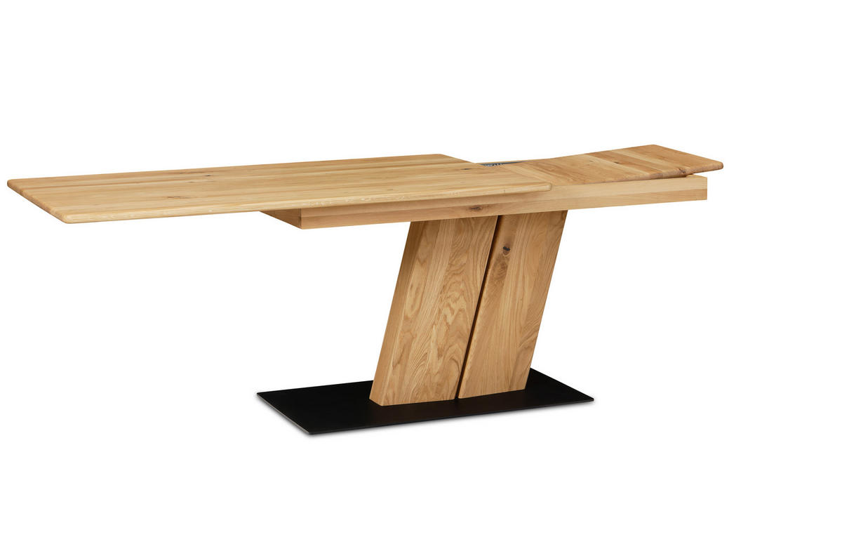 SÄULENTISCH ausziehbar rechteckig Dana 130x76x90 Massivholz Wildeiche - Wildeiche, Holz (90/130/76cm) - 58aufmkessel