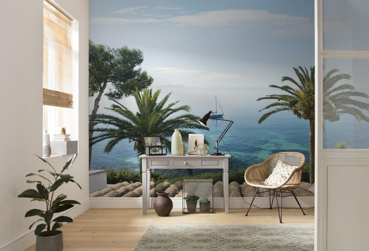 FOTOTAPETE Landschaft 450 x 280 cm - Blau, Papier (450/280cm) - Sanders & Sanders