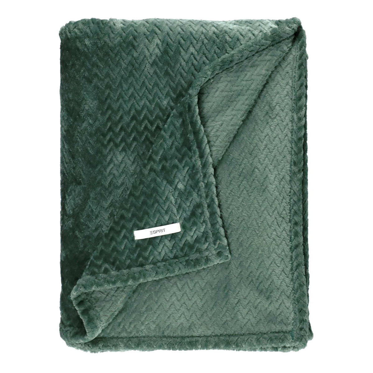 WOHNDECKE MIT DEKOKISSENHÜLLE COMFY-2 - Grün, Textil (140/190cm) - Esprit