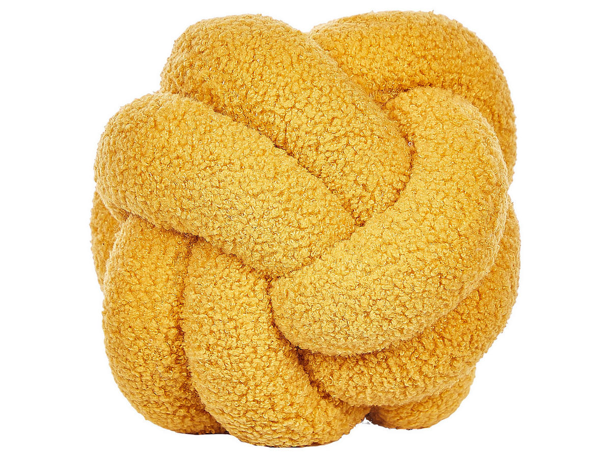 DEKOKISSEN Senfgelb 19/19 cm Malni - Dunkelgelb, Textil (19/19cm) - Beliani