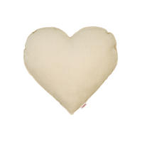 HERZKISSEN HYggelig No.1 kreide-beige Cord-Samt 35/40 cm - Beige, Textil (35/40cm) - beties Heimtextil