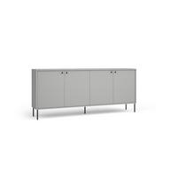 KOMMODE NIMB 207/89,2/40,5cm mit Schubladen 4 Türen Grau - Grau, Holzwerkstoff (207/89.2/40.5cm) - MASSENO