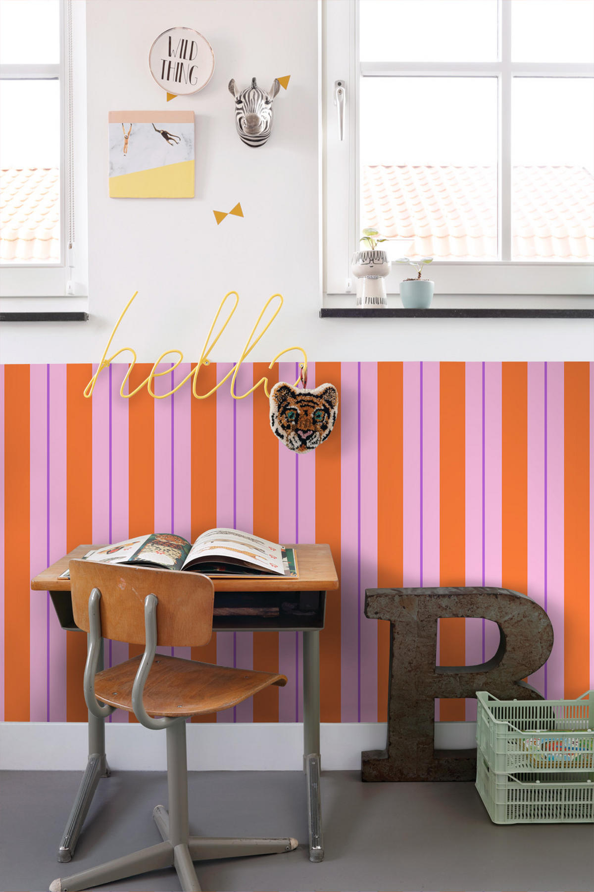 TAPETE Streifen 50 x 900 cm - Orange, Papier (50/900cm) - ESTAhome